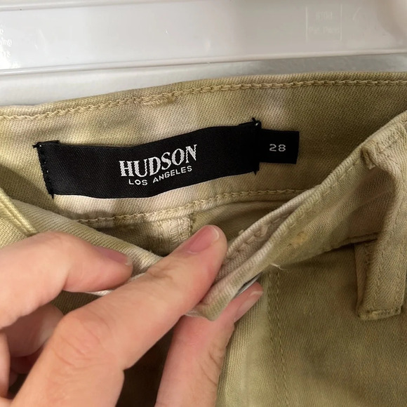 Hudson Barbara Tie Dye High Rise Super Skinny Jeans - Picture 4 of 6